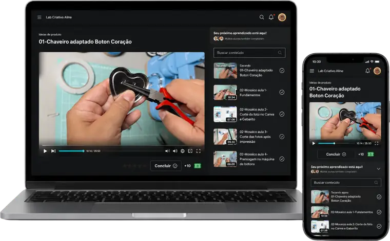 Plataforma do Método Botons que Vendem no notebook e no celular