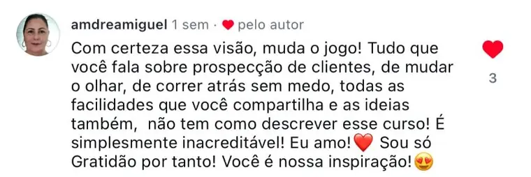 Depoimento de aluna do Método Botons que Vendem